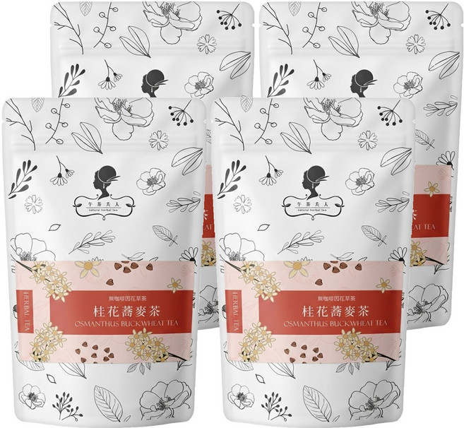 午茶夫人 桂花蕎麥茶, 2.6g, 10包, 4袋