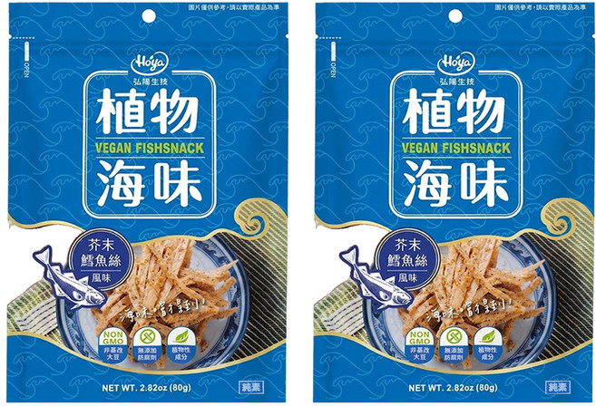 Hoya 弘陽食品 植物海味 芥末鱈魚絲, 80g, 2包