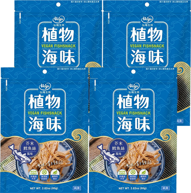 Hoya 弘陽食品 植物海味 芥末鱈魚絲, 80g, 4包