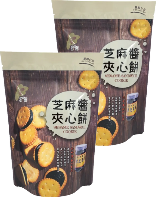 新竹福源 芝麻醬夾心餅, 135g, 2袋