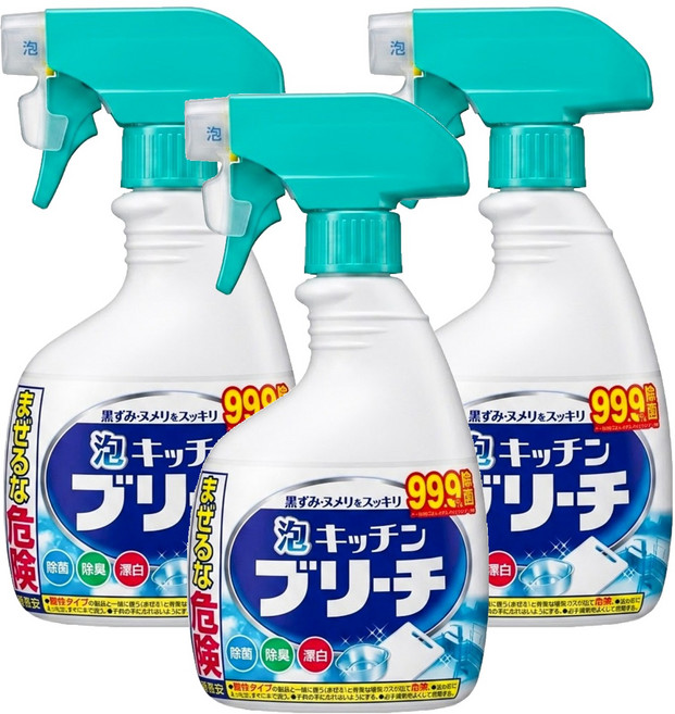 Mitsuei 廚房除菌漂白噴洗劑, 3瓶, 400ml