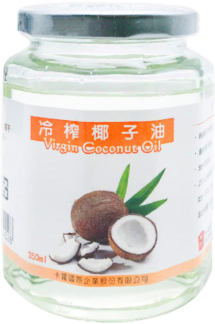 Bakerking 卡羅 冷榨椰子油, 350ml, 1罐