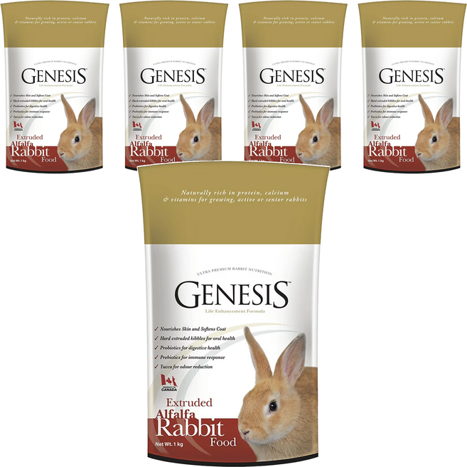 加拿大 GENESIS 高級全齡兔寵物食譜飼料, 1kg, 5袋