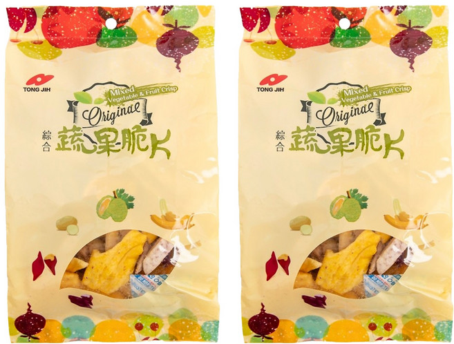 TONG JIH 統記食品 綜合蔬果脆片, 250g, 2包