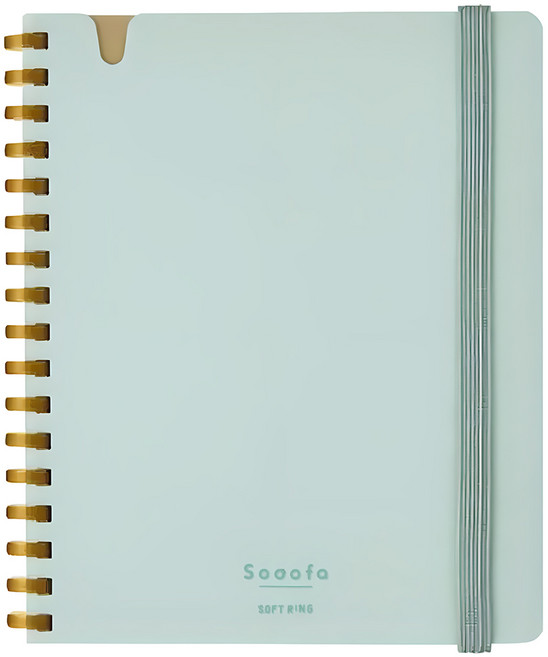 KOKUYO 國譽 Sooofa軟線圈筆記本 方格 A6, 1本, 淺藍色