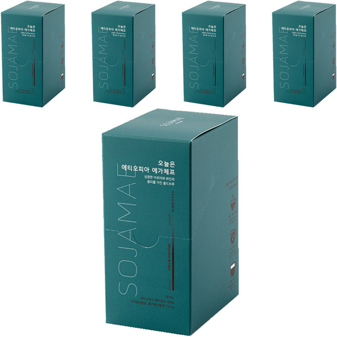 SOJAMAE 今天是衣索匹亞耶加雪夫冷萃咖啡液, 30ml, 10包, 5盒