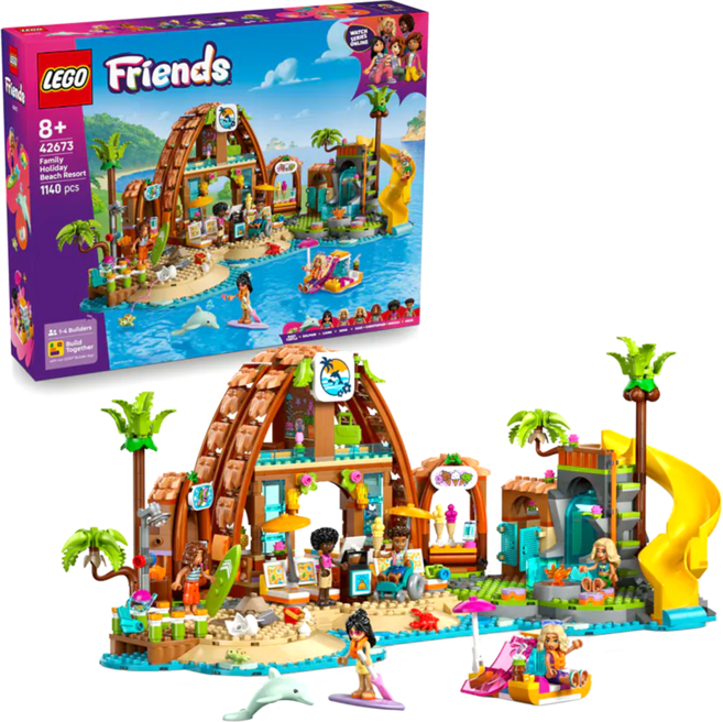 LEGO 好朋友系列 家庭假期海灘度假村 Family Vacation Beach Resort 42673, 1組, 混合色