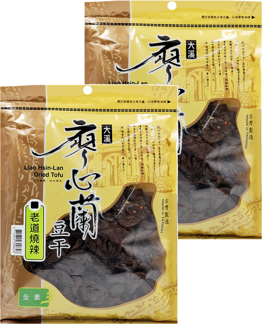 大溪廖心蘭豆干 老道燒辣 大, 400g, 2包