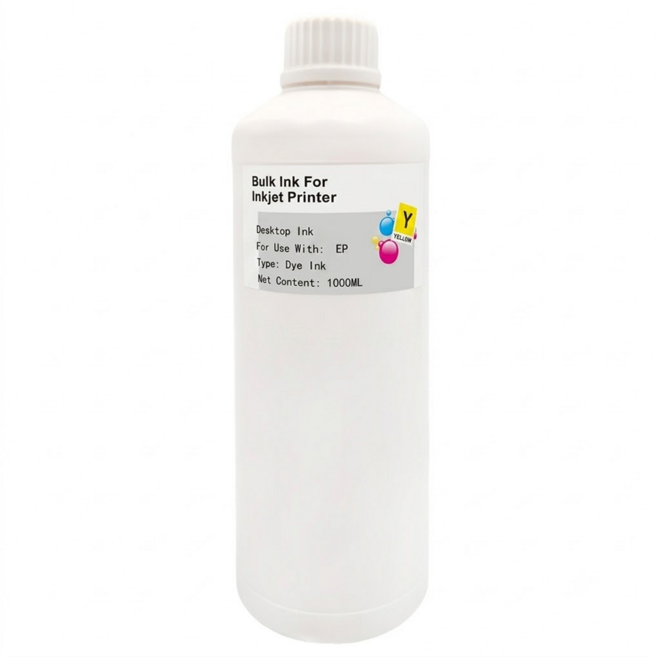 NEXTPAGE 台灣榮工 全系列 Dye Ink 相容可填充染料墨水瓶 適用於 EPSON 印表機 1L, 黃色, 1瓶