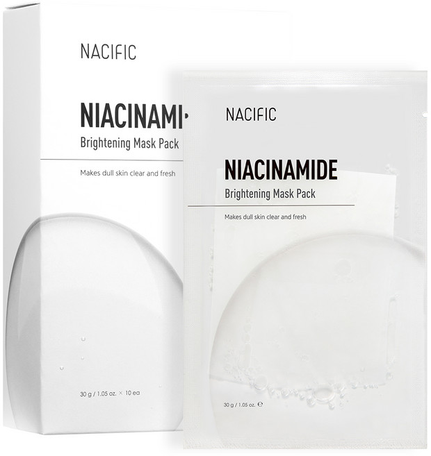 NACIFIC 菸鹼醯胺亮白面膜 30g, 1入, 10個
