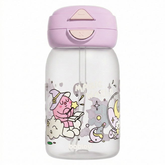 bablov 花伴森 Tritan 雙飲嘟嘟兒童水壺, 魔法世界, 1個, 600ml