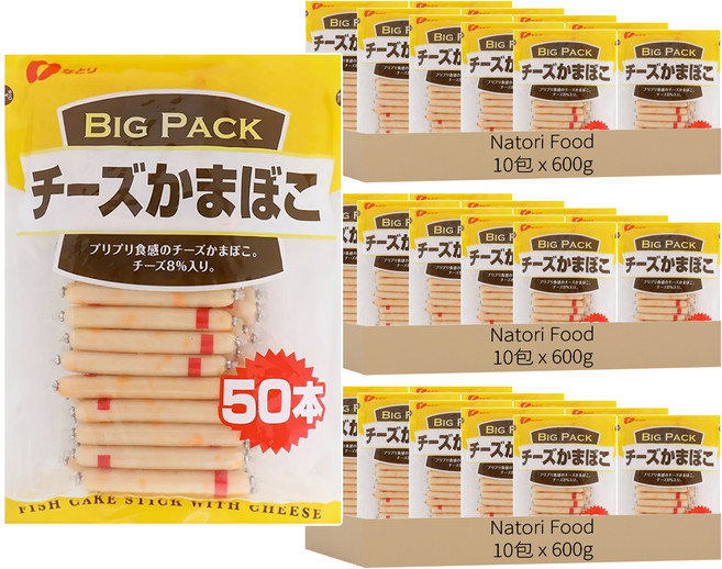 Natori Food 大袋起司魚板棒 50入, 600g, 30袋