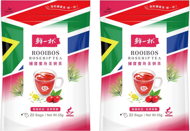 鮮一杯 國寶蜜玫美妍茶, 22包, 2袋, 2.5g