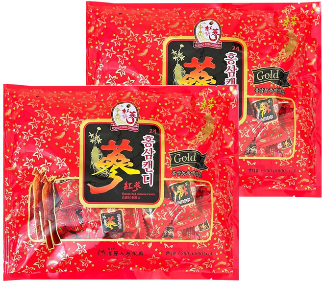 振興高麗人蔘 高麗紅蔘糖, 200g, 2包