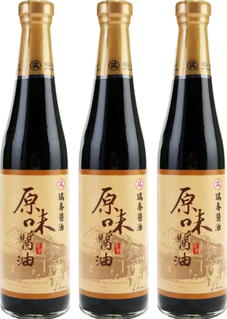 瑞春醬油 原味古早醬油, 420ml, 3瓶