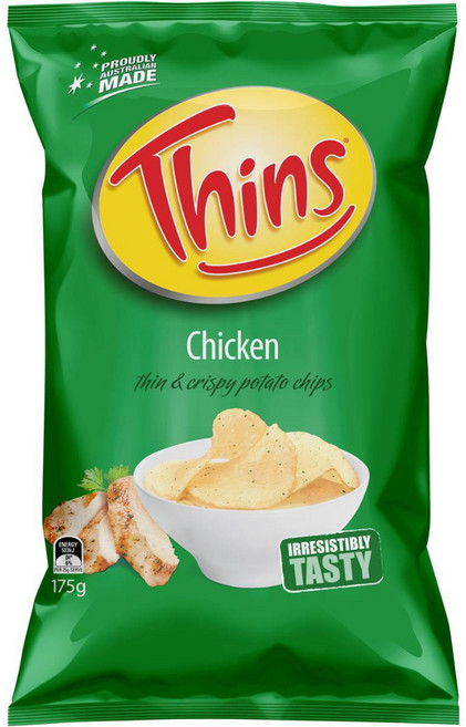 Thins 洋芋片 雞汁口味, 175g, 1包