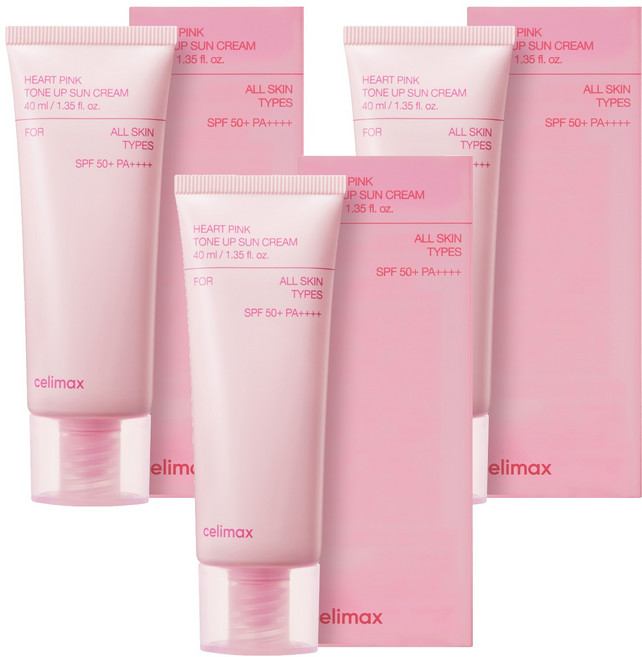celimax 粉色素顏提亮防曬霜 SPF50+ PA++++, 3條, 40ml