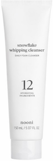 nooni 台灣公司貨 雪花保濕泡沫洗面乳, 150ml, 1條