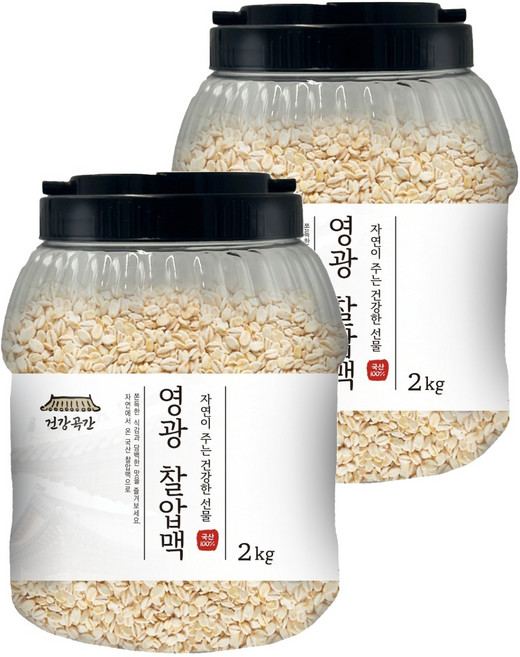 健康穀倉 韓國產靈光糯壓麥, 2kg, 2個