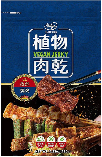 Hoya 弘陽食品 植物肉乾 孜然燒烤, 120g, 1包