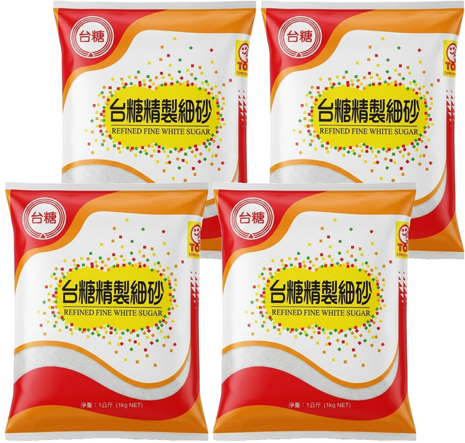 台糖 精製細砂糖, 1kg, 4包
