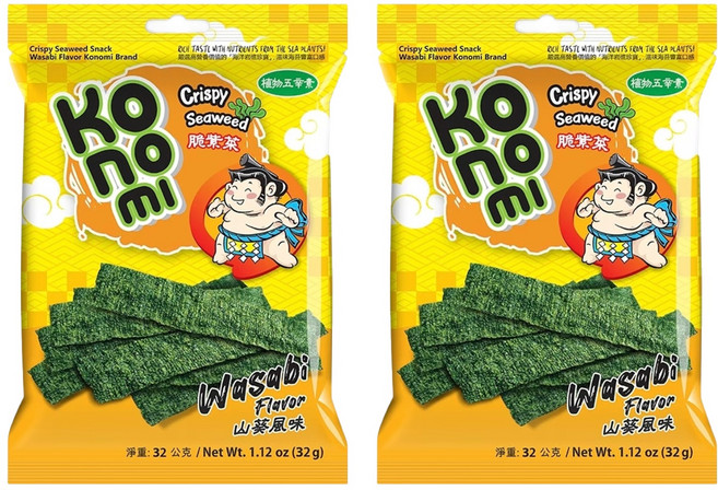 Konomi 相撲手 脆紫菜 山葵風味, 32g, 2包