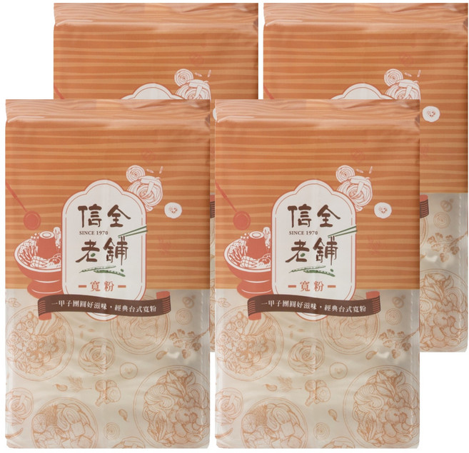 信全老舖 寬粉, 140g, 4個