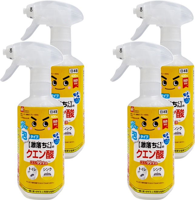 LEC 激落君 檸檬酸泡沫清潔劑, 400ml, 4瓶