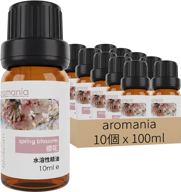 英國 Aromania 精油 10個, 1組, 100ml, 櫻花