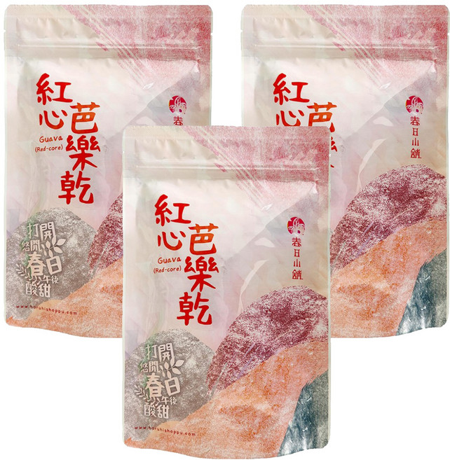 HARUHI SHOPPU 春日小舖 紅心芭樂乾, 150g, 3包