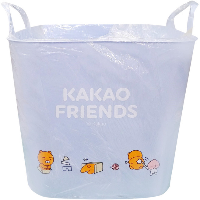 KAKAO FRIENDS 塑膠手提籃, 玩耍 淺藍色, 1個
