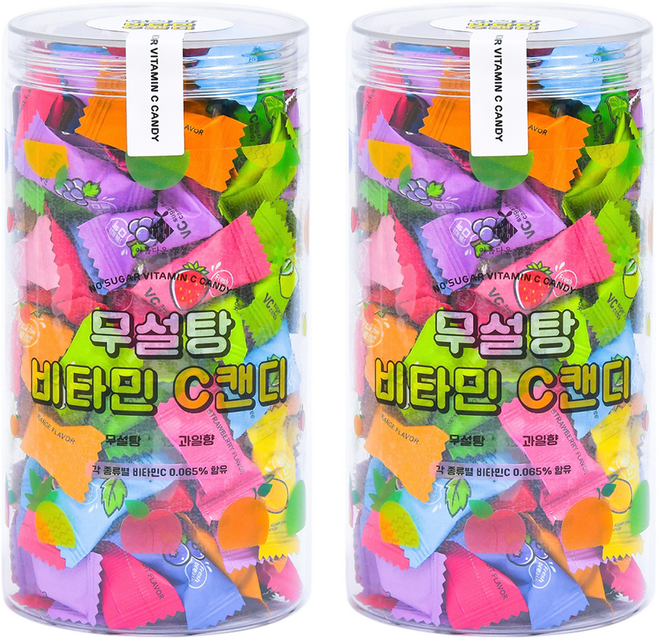 Ajeong 無糖維他命C糖果, 150g, 2個