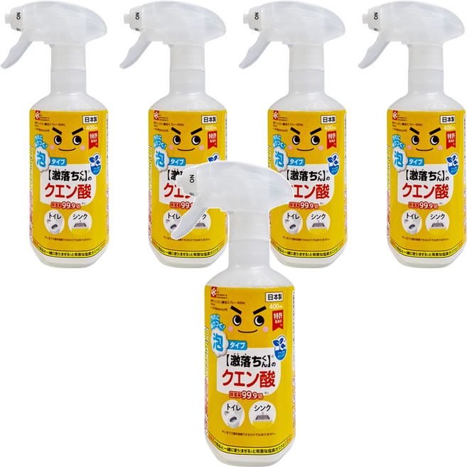 LEC 激落君 檸檬酸泡沫清潔劑, 400ml, 5瓶