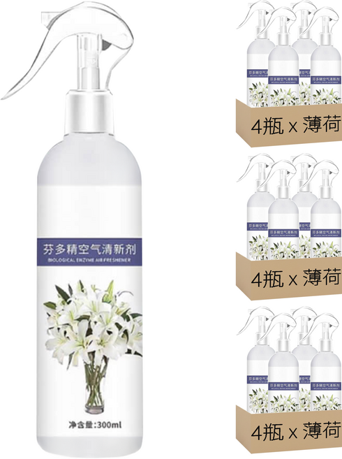 鴻睿 空氣清新劑 Y080, 300ml, 12瓶, 薄荷