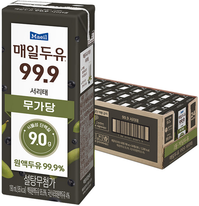Maeil Soy Milk 99.9黑豆, 24個, 190ml