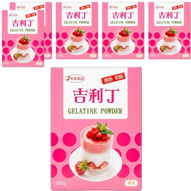 永詮食品 超鑽吉利丁粉, 200g, 6盒