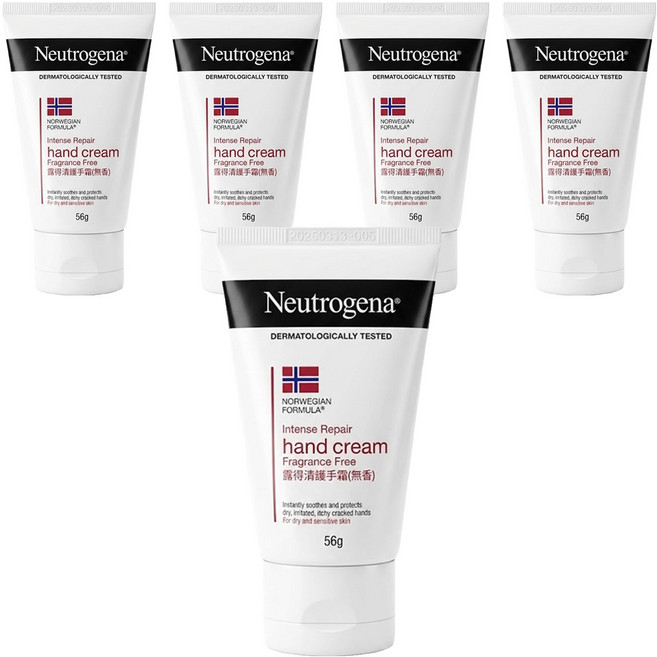 Neutrogena 台灣公司貨 護手霜 保濕彈潤配方, 56g, 5條