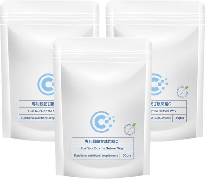 專利穀胱甘肽閃耀C 500mg, 3個, 30顆