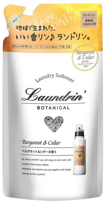 Laundrin' 朗德林 柔軟精補充包 佛手柑&雪松香氛, 430ml, 1包
