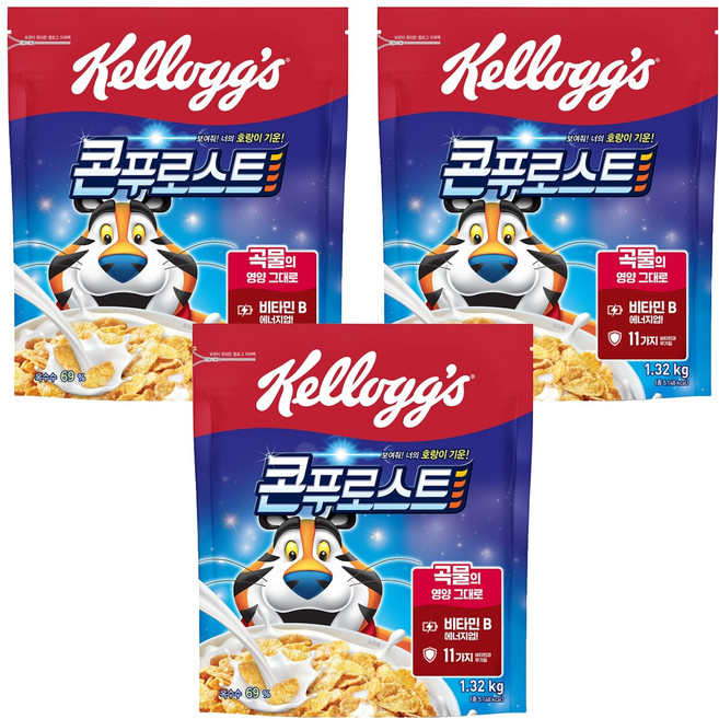 Kellogg's 家樂氏 FROSTIES 東尼玉米片 穀物麥片, 1.32kg, 3包