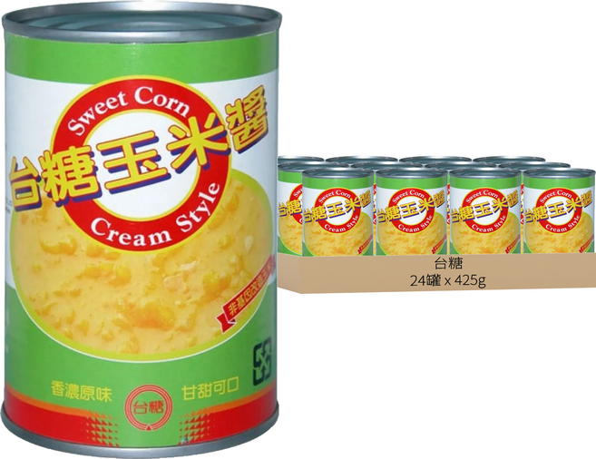 台糖 玉米醬, 425g, 24罐