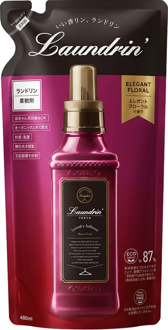 Laundrin' 朗德林 香水柔軟精補充包 典雅花香, 480ml, 1包