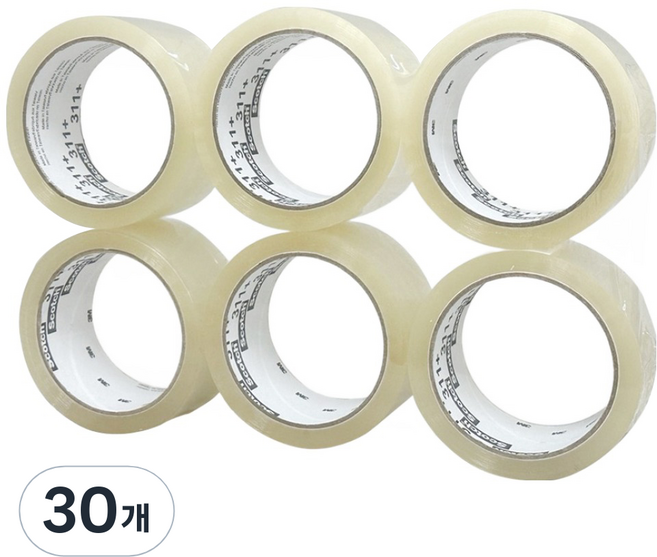 3M Scotch 311 OPP 低溫用 紙箱包裝膠帶 透明 48mm x 50m, 30個, 單一顏色