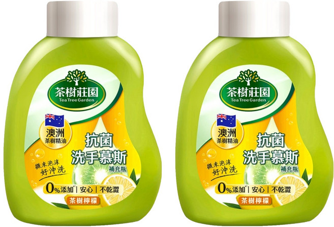 farcent 花仙子 茶樹莊園 抗菌洗手慕斯 補充瓶 茶樹檸檬, 500g, 2瓶