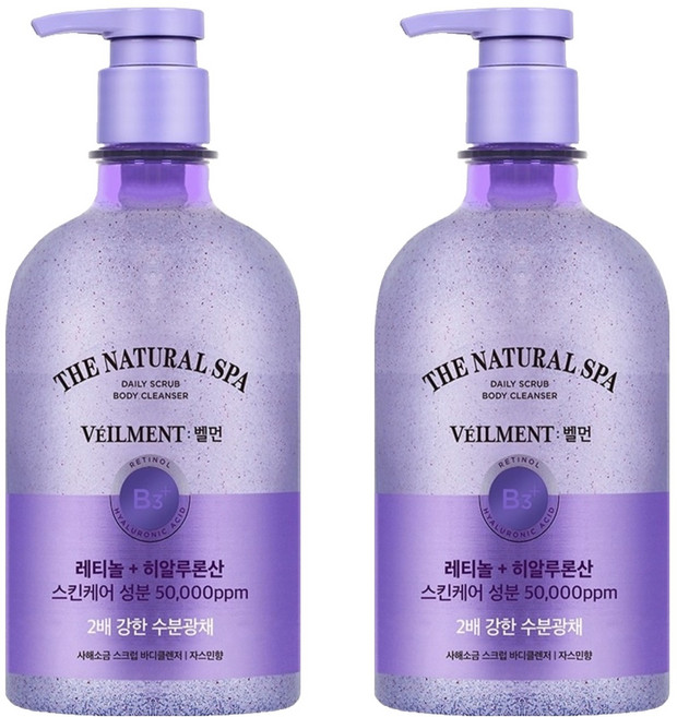 VEILMENT 蓓蔓 賦活沐浴露 茉莉花 + 以色列死海鹽, 600g, 2瓶