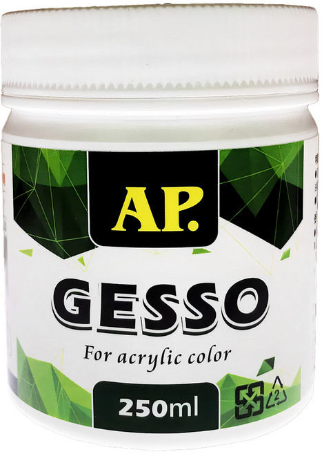 AP GESSO 打底劑 B0506 250ml 畫布打底 壓克力顏料專用, 1罐
