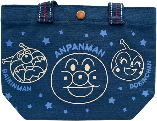 ANPANMAN 麵包超人 帆布提袋 滿滿微笑 大, 藍色