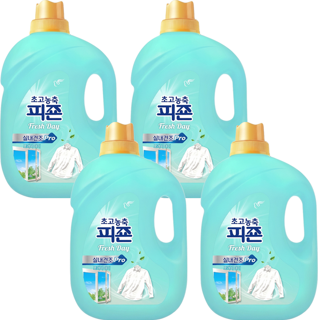 碧珍 Pro 超濃縮室內晾乾衣物柔軟精 清新香氛, 4個, 4L