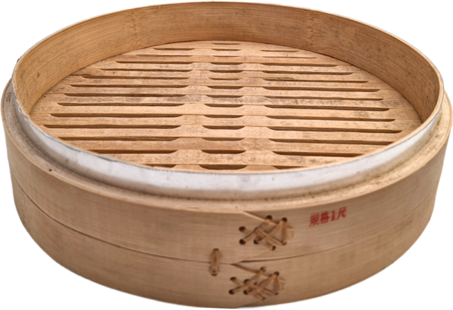 My Cook 晶瓚 單層1尺串底竹蒸籠 30.3 x 6cm, 30.3cm, 1個