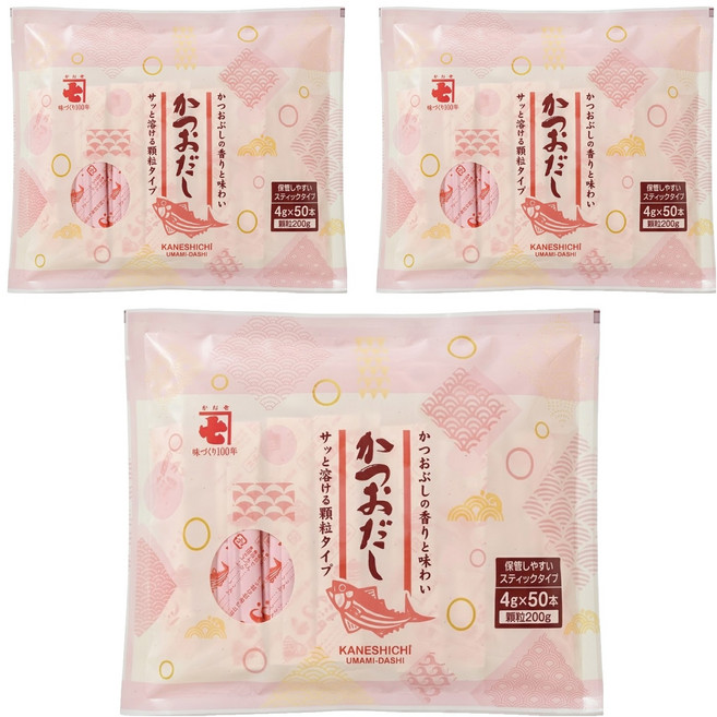 KANESHICHI 金七 鰹魚風味調味包 50包, 200g, 3袋